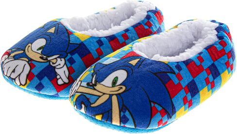 Josmo Slipper Socks for Boys - Plush Soft Cozy SlipOn Sock Slippers with Grip - Cars SpiderMan Paw Patrol TMNT Sonic Toy Story (Sizes: 5-10 Toddlers / 11-12 Little Kids) in Saudi Arabia