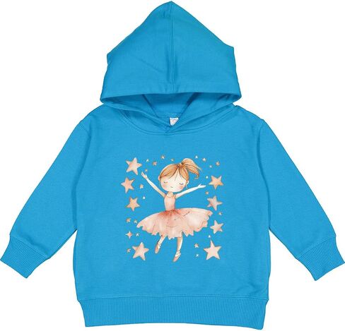 inktastic Ballerina Girl in Pink Toddler Hoodie in Saudi Arabia