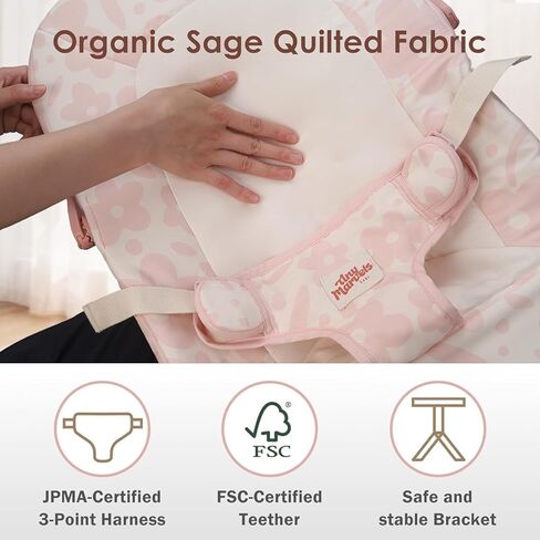 كرسي هزاز للأطفال من تايني مارفلز، مقعد هزاز للأطفال مزود بحزام ثلاثي النقاط للأطفال حديثي الولادة، كرسي هزاز للأطفال in Kuwait