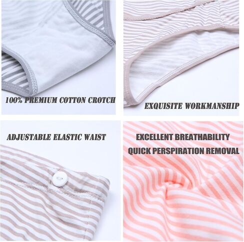 Maternity Cotton Underwear High Waist Adjustable Pregnancy Seamless Soft Hipster Panties Over Bump 4-Pack in Saudi Arabia