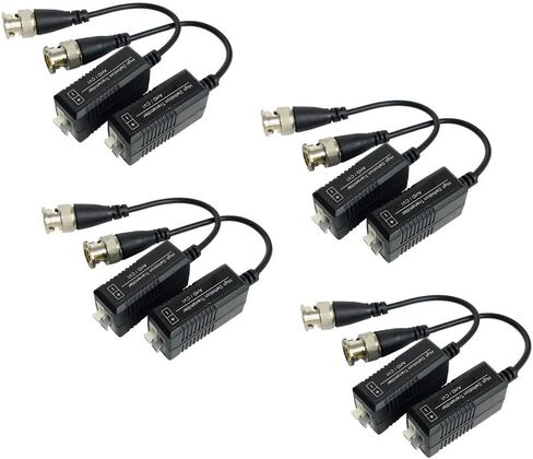8 قطع فيديو لجهاز إرسال واستقبال Balun، يدعم نقل الفيديو بالحركة الكاملة لكاميرات CCTV in Saudi Arabia