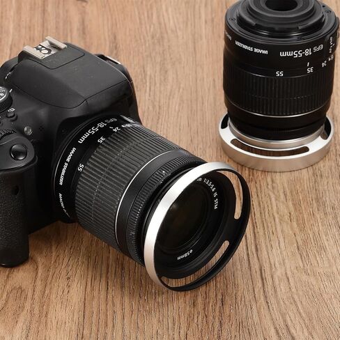 غطاء عدسة PATIKIL مقاس 37 مم، أغطية عدسات معدنية مجوفة منحنية عالمية لكاميرا Fujifilm لـ Pentax، فضي in Saudi Arabia