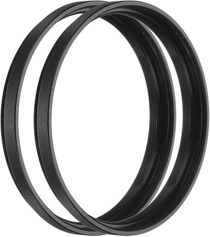PATIKIL 7mm Telescope Extension Tube, 2Pcs M42 x 0.75mm on Both Sides Aluminum Alloy Lens Adapter Ring Extension Tube for Camera Eyepiece Telescope Accessory, Black in Saudi Arabia