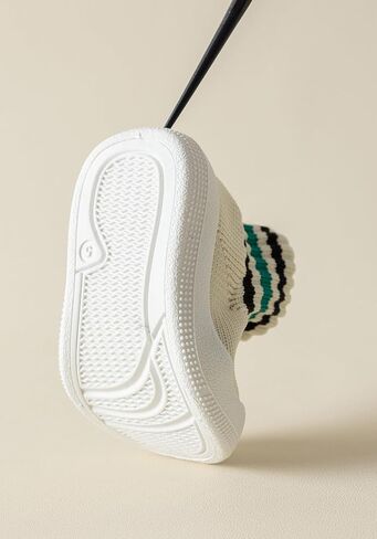 Baby Sock Shoes Toddler Walking Slippers Non-Slip Breathable Stripes Shoes with Soft Rubber Sole for Infant Boys Girls Slip On Sneakers in Saudi Arabia
