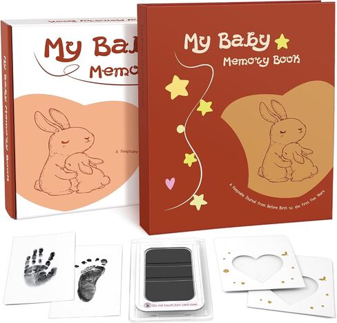 Baby Memory Book – Baby Book Keepsake Pregnancy Journal, Gender Neutral Photo Album and Milestone Scrapbook for Boy or Girl to Record Memories from Pregnancy to Age 5,newborn books in Saudi Arabia
