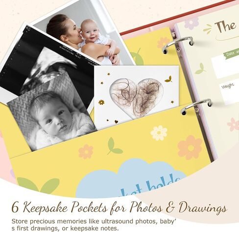 Baby Memory Book – Baby Book Keepsake Pregnancy Journal, Gender Neutral Photo Album and Milestone Scrapbook for Boy or Girl to Record Memories from Pregnancy to Age 5,newborn books in Saudi Arabia