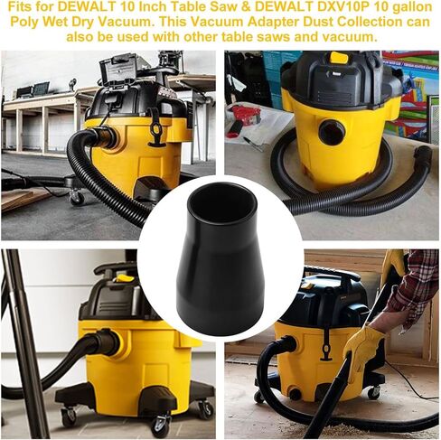 محول تفريغ منشار الطاولة لفراغ ديوالت 4 جالون DWE7491 وDWE7491RSTable منفذ مناشير متصل بخرطوم 1 7/8 بوصة in Kuwait