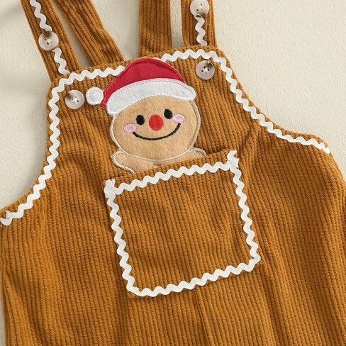 Baby Boy First Christmas Outfit Newborn Long Sleeve Romper Plaid Overall Pants Hat Infant Winter Clothes in Saudi Arabia