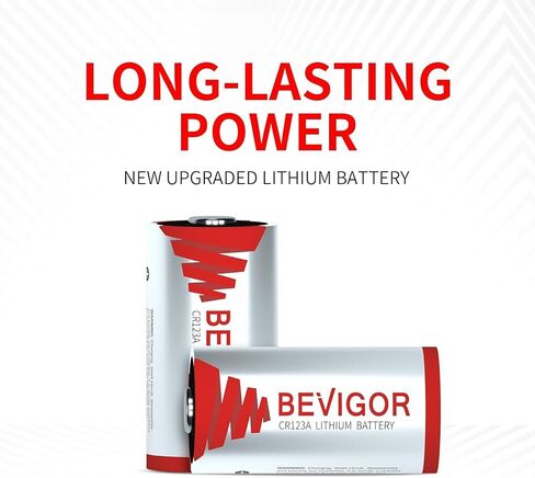 BEVIGOR CR123A 3V Lithium Battery 16 Pack, 1500mAh CR123A Battery, 123A Lithium Batteries for Home Security Senso, Motion Door Lock, High Intensity Flashlights, Non-Rechargeable in Saudi Arabia