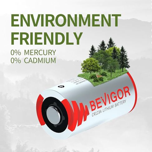 BEVIGOR CR123A 3V Lithium Battery 16 Pack, 1500mAh CR123A Battery, 123A Lithium Batteries for Home Security Senso, Motion Door Lock, High Intensity Flashlights, Non-Rechargeable in Saudi Arabia