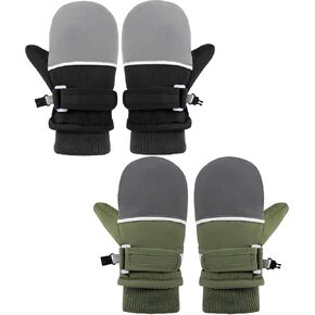 ENBAOHUI Baby Waterproof Mittens Threaded waterproof Mitten Fleece Lined Glove Kids Snow Ski Mitten for Boys Girls 6Months-5T in Kuwait