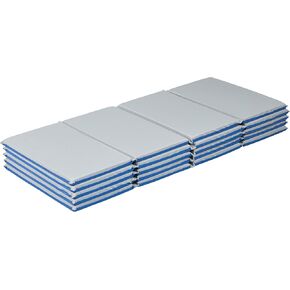 Back2School Express Foldaway Basics Nap Mats, 4-Fold, 1in, Sleeping Pad, Blue/Grey, 5-Pack in Saudi Arabia