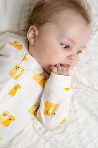 MONICA + ANDY One Piece Baby Pajamas, 100% Organic Baby Clothes for Girls and Boys, Sizes For Newborn and Infant in Saudi Arabia