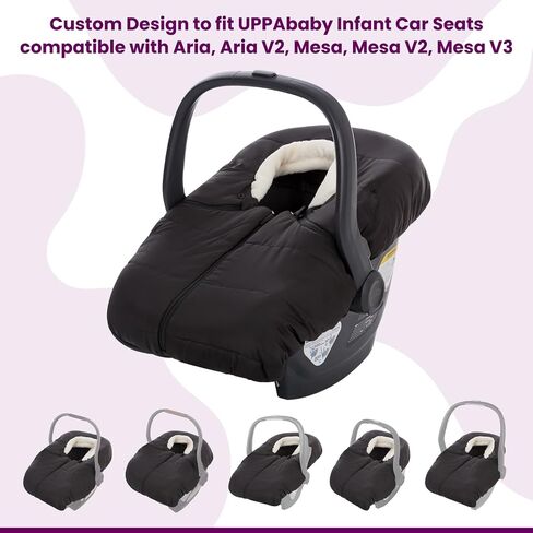 حقيبة الرايات متوافقة مع مقاعد السيارة للرضع UPPAbaby Aria، Aria V2، Mesa، Mesa V2، Mesa V3، غطاء مقعد سيارة دافئ وفخم للغاية مقاوم للماء، غطاء للقدمين، غطاء شتوي عالمي. مقاعد السيارة نفانت in Kuwait