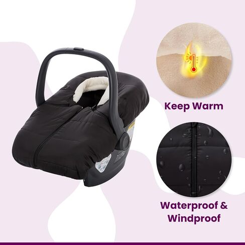 حقيبة الرايات متوافقة مع مقاعد السيارة للرضع UPPAbaby Aria، Aria V2، Mesa، Mesa V2، Mesa V3، غطاء مقعد سيارة دافئ وفخم للغاية مقاوم للماء، غطاء للقدمين، غطاء شتوي عالمي. مقاعد السيارة نفانت in Kuwait