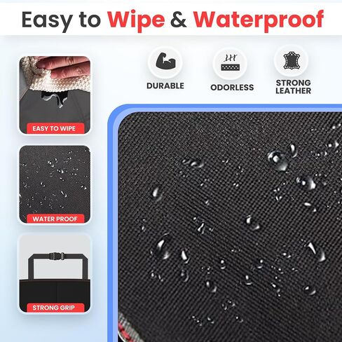 2 Pack Car Seat Protector for Child Car Seat/Pets,Waterproof Non-Slip 600D Polyester Seat Protector Under Baby Seat, Car Seat Cover with Storage Pockets–Durable Easy to Clean-Universal Size in Saudi Arabia