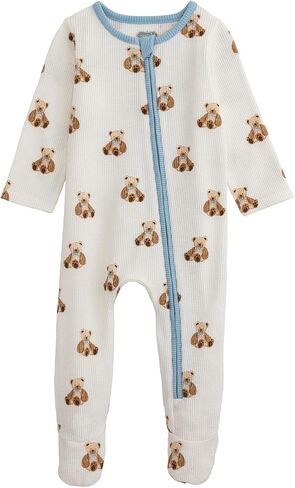 Mud Pie Boys Baby Teddy Bear Print Sleeper in Saudi Arabia