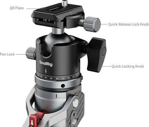 SmallRig 166.5 سم / 65.6 بوصة مونوبود من ألياف الكربون للكاميرا، حامل أحادي للكاميرا مدمج مع تعديل الارتفاع بلمسة واحدة، الحد الأقصى لرأس كرة تحميل 5 كجم، حجم تخزين 68 سم / 26.8 بوصة، يزن 1.72 كجم / 3.8 رطل in Kuwait