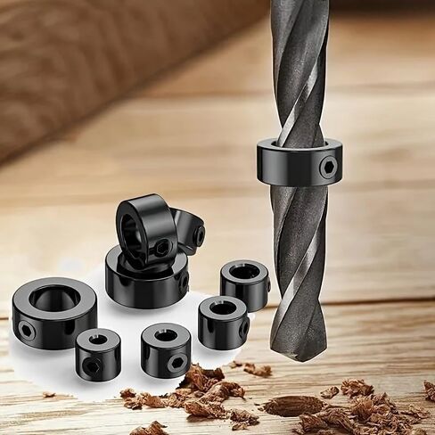 8PCS Depth Stop Ring Locator, Positioning Screw, Woodworking Tool,Garden Clearance-Patio-Deals,Drill-car-Accessories in Saudi Arabia
