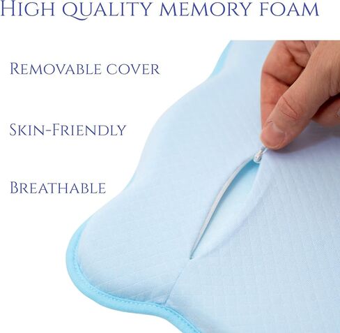 Soft Memory Foam Baby Changing Station Support pad for Infant, Portable Travel Cushion with Cartoon Bear Cover – Comfortable Head Support for Kids, Breathable and Washable in Saudi Arabia
