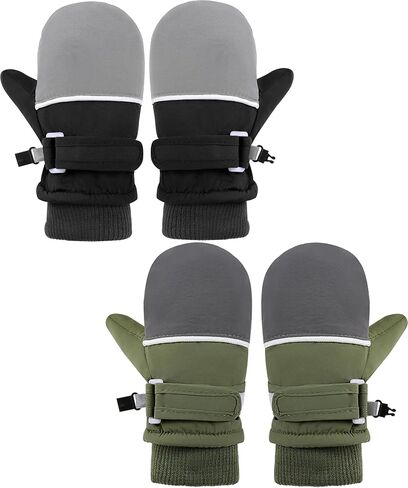 ENBAOHUI Baby Waterproof Mittens Threaded waterproof Mitten Fleece Lined Glove Kids Snow Ski Mitten for Boys Girls 6Months-5T in Kuwait