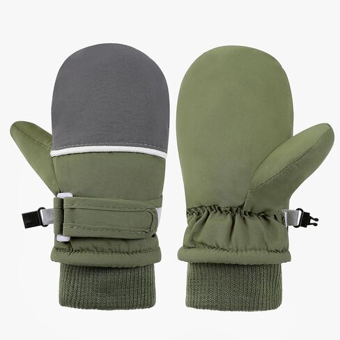 ENBAOHUI Baby Waterproof Mittens Threaded waterproof Mitten Fleece Lined Glove Kids Snow Ski Mitten for Boys Girls 6Months-5T in Kuwait