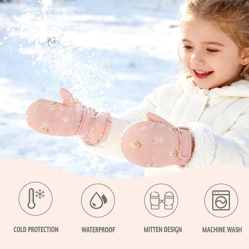Baby Toddler Mittens Waterproof Winter Snow Gloves Cold Weather Warm Ski Fleece Kids Boys Girls 1t 2t 3t 4t in Kuwait