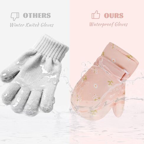 Baby Toddler Mittens Waterproof Winter Snow Gloves Cold Weather Warm Ski Fleece Kids Boys Girls 1t 2t 3t 4t in Kuwait