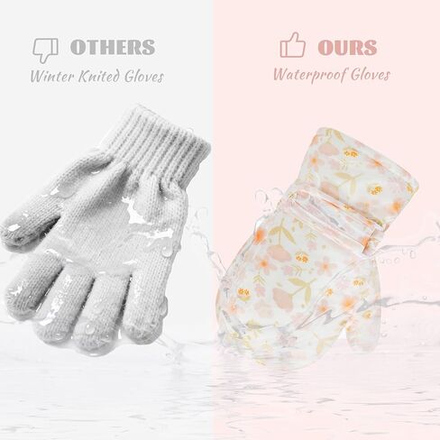 Baby Toddler Mittens Waterproof Winter Snow Gloves Cold Weather Warm Ski Fleece Kids Boys Girls 1t 2t 3t 4t in Kuwait