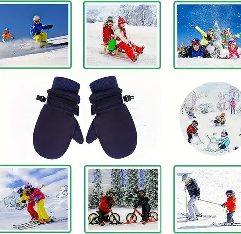 Waterproof Winter Mittens for Toddlers Baby Girls & Boys - Thermal Insulated Snow Gloves for Warm Fleece Lined in Saudi Arabia