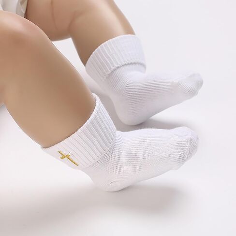 Baby Girl Boy Christening Baptism Outfit Infant with Socks 2Pcs in Saudi Arabia
