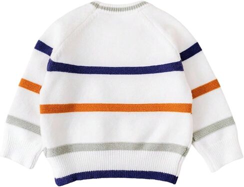 SOLY HUX Toddler Boy's Striped Sweaters Long Sleeve Crewneck Knit Pullover Tops Sweater Fall Clothes in Saudi Arabia