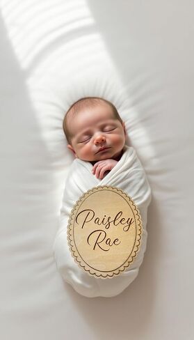 Personalized Engraved Scallop Edge Baby Name Sign, Birth Announcement Plaque, Baby Shower - Newborn Keepsake (All 3 Signs Bundle) in Saudi Arabia