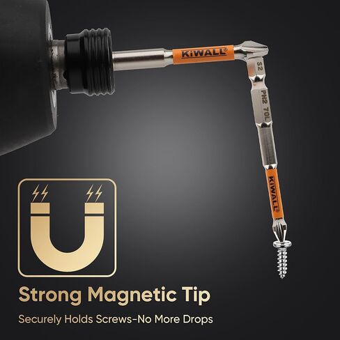 5-Pack PH2 Magnetic Phillips Bits, 2-3/4 Inches Impact Driver Bit Set, S2 Alloy Steel, Anti-Slip Precision Tip, Quick Change 1/4" Hex Shank for Power Drill & Impact Driver in Kuwait