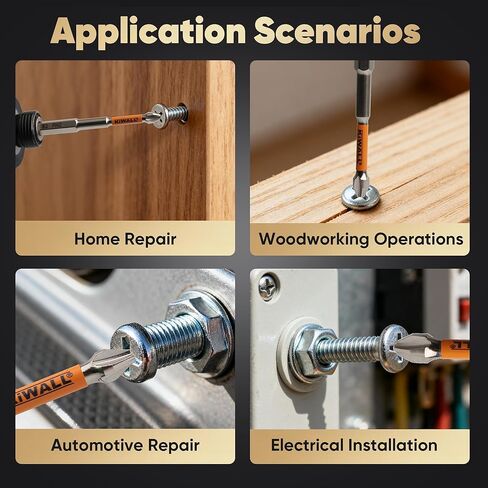 5-Pack PH2 Magnetic Phillips Bits, 2-3/4 Inches Impact Driver Bit Set, S2 Alloy Steel, Anti-Slip Precision Tip, Quick Change 1/4" Hex Shank for Power Drill & Impact Driver in Kuwait