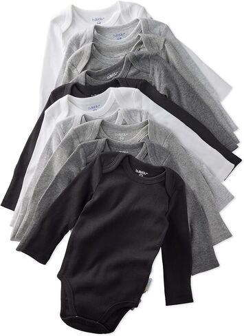 unisex-baby Blake 10-pack Long Sleeve Bodysuits​ 100% Organic Cotton Baby Boy & Girls in Kuwait