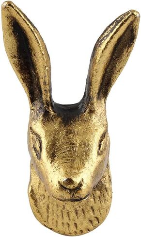 Indian Shelf Pack of 18 Dresser Knobs- Gold Kids Cabinet Knobs- Rabbit Nursery Drawer Handles-Aluminium Cute Dresser Knobs- Decorative Cabinet Knobs- Happy Easter Decor in Saudi Arabia