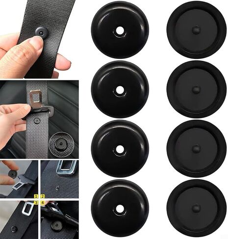 طقم 4 أزواج من مشابك أزرار حزام الأمان لتأمين الإبزيم ومنع الانزلاق in Kuwait