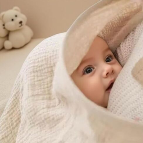 Muslin Nursing Cover for Breastfeeding Moms - 100% Cotton Lightweight & Breathable Privacy Shawl with Adjustable Rigid Hoop | Multi-use Apron (Ivory rainbow) in Saudi Arabia