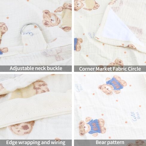 Muslin Nursing Cover for Breastfeeding, Breathable 100% Cotton Breastfeeding Cover with Arch Neckline for Women in Saudi Arabia
