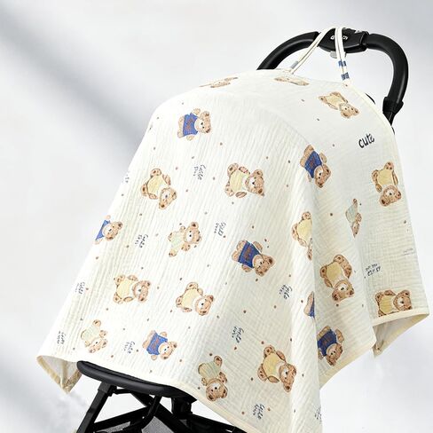 Muslin Nursing Cover for Breastfeeding, Breathable 100% Cotton Breastfeeding Cover with Arch Neckline for Women in Saudi Arabia