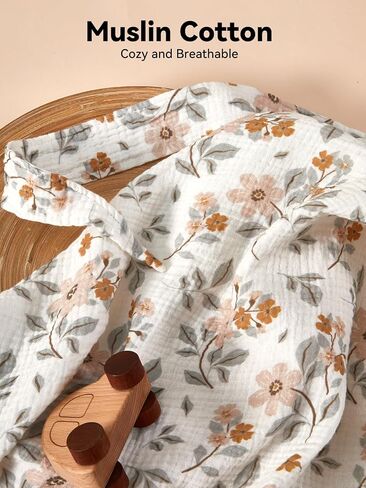 TILLYOU Muslin Nursing Cover for Baby Breastfeeding, 100% Cotton Breathable with Arch Neckline for Women, Yellow Flower in Saudi Arabia