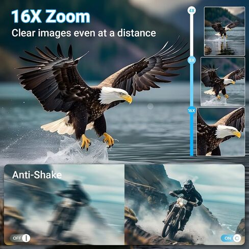 كاميرا رقمية 4K للتصوير الفوتوغرافي والمدونات، كاميرا فيديو مدمجة بدقة 64 ميجابكسل مع عدسة مزدوجة، مقاومة للاهتزاز، تكبير 16X، فلاش، بطاقة SD سعة 32 جيجابايت وبطاريتين، للمراهقين والمبتدئين (أسود) in Kuwait