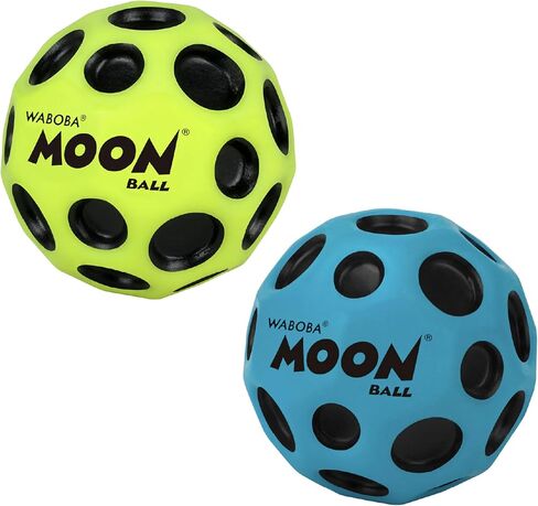 Waboba The Original Moon Ball 2 Pack - كرات حائط فائقة النطاطة للأطفال والمراهقين - هدية لعبة رياضية خارجية - أصفر وكوبالت in Saudi Arabia