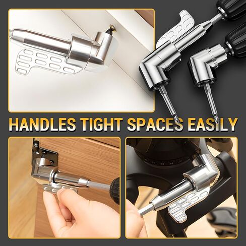105 Degree Right Angle Drill Adapter, 2026 New Right Angle Head Drill Driver Extension Bit Power Screwdriver Socket Adapter, Corner Tool Screw Hub with Multi-function Bend Screwdriver Bit (Short) in Saudi Arabia