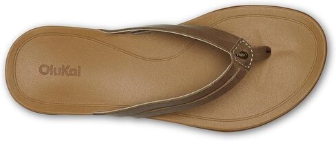 OLUKAI Ho'opio Hui Women's Leather Sandals, Flip Flops for Everyday Wear, Arch Support & Comfort Fit in Saudi Arabia