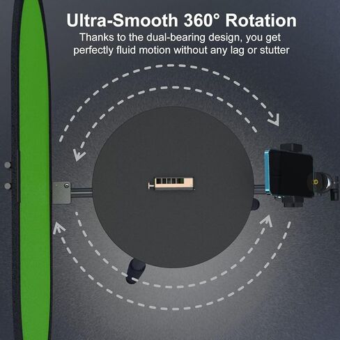 Yunseity 360 Photography Turntable, Rotating Platform for Phone Camera, Portable Tabletop with Background Cloth, Counterweights with Stability, Modular Structure for Professional Video in Saudi Arabia