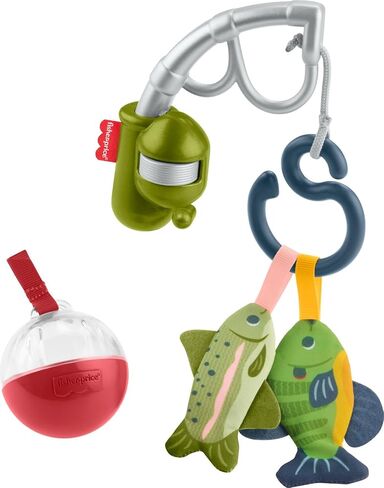 Fisher-Price Baby Toys Mini Me Moments Reel Fun Fishing Set, 4-Piece Sensory Activities for Newborn Developmental Play Ages 3+ Months in Saudi Arabia