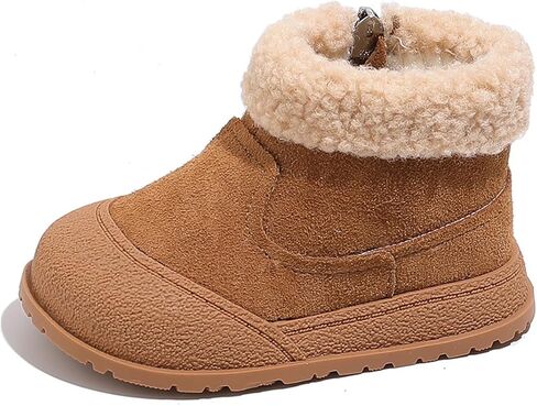 0-3 Years Toddler Boy Girl Snow Boots Suede Leather Ankle Boots in Kuwait