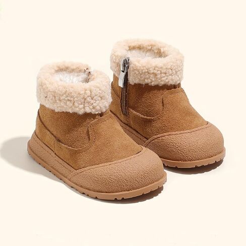 0-3 Years Toddler Boy Girl Snow Boots Suede Leather Ankle Boots in Kuwait